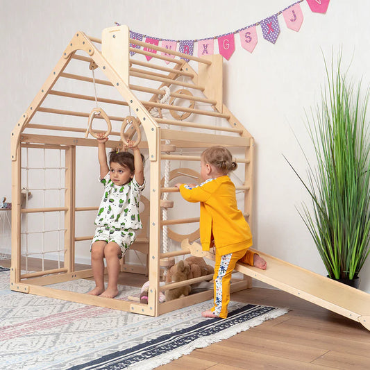 Montessori Wooden Climbing Playhouse