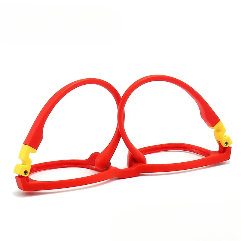 Red Anti Blue Light Glasses for Kids’ Side View – Bendable Arms Display