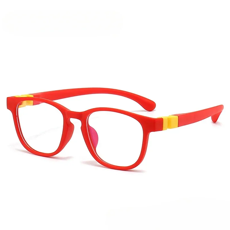 Red Anti Blue Light Filter Glasses for Kids’ Blue Light Glasses Front View – Flexible Frame